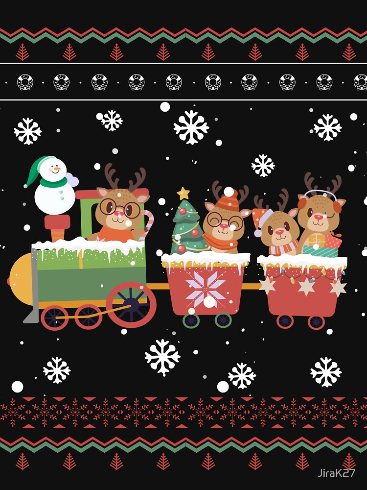 Reindeer Funny Christmas ugly sweater by JiraVibes
