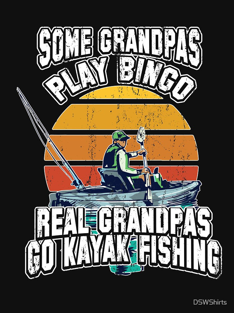 Mens Grandpa Kayak Fishing Tshirt Kayaking Shirt For Father's Day by DSWShirts