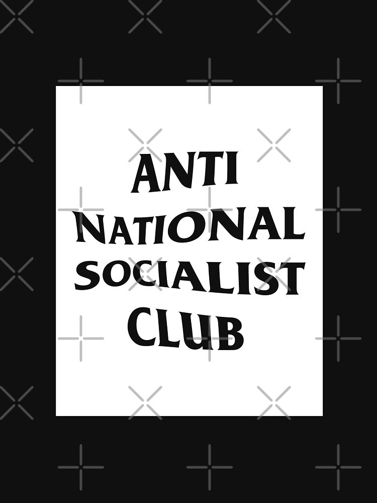 Anti Nazi Club Rectangle (White) by Graograman