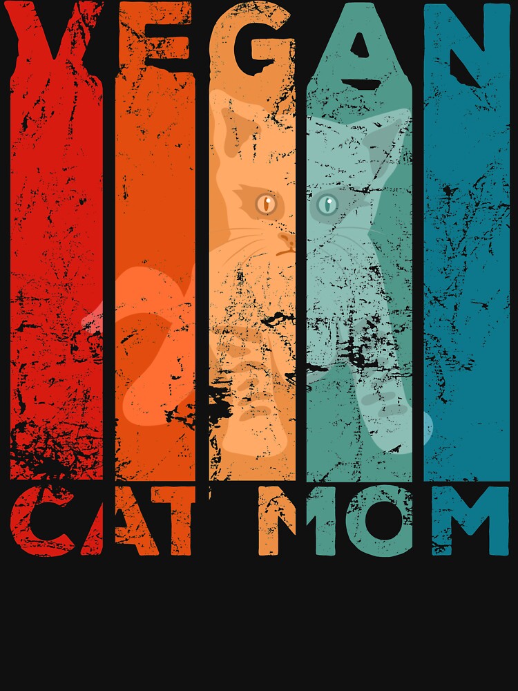 VINTAGE VEGAN CAT MOM by noahs-shop