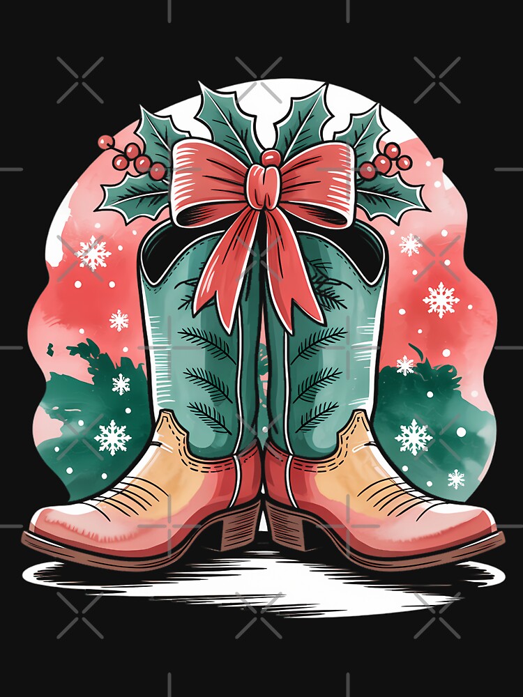 Merry Christmas Cowgirl Coquette Western Xmas Holiday by CookWorldLaughs