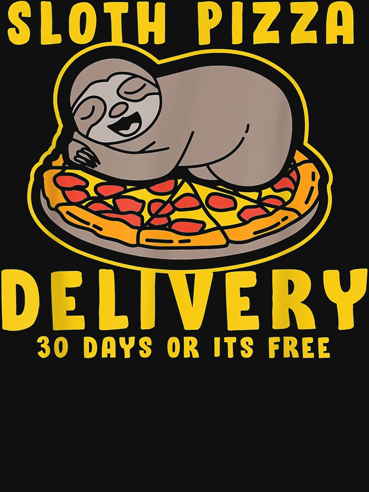 Sloth Pizza Delivery, Pizza by MartinLoop