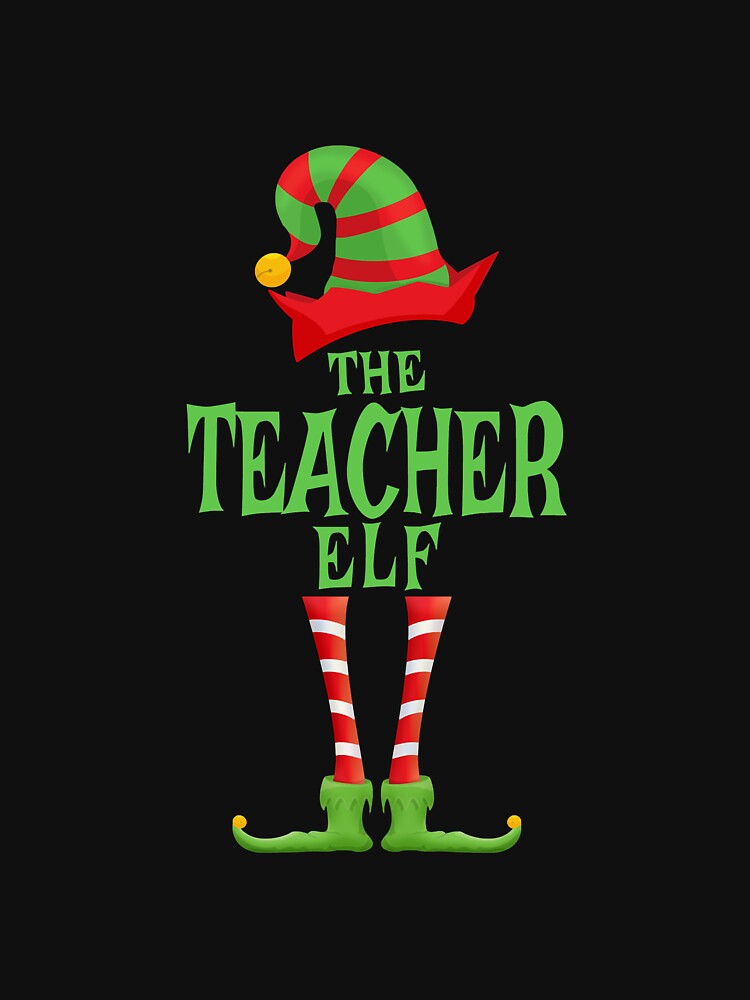 TEACHER Elf Christmas Novelty Family Christmas Pajama Party by minadebbieark