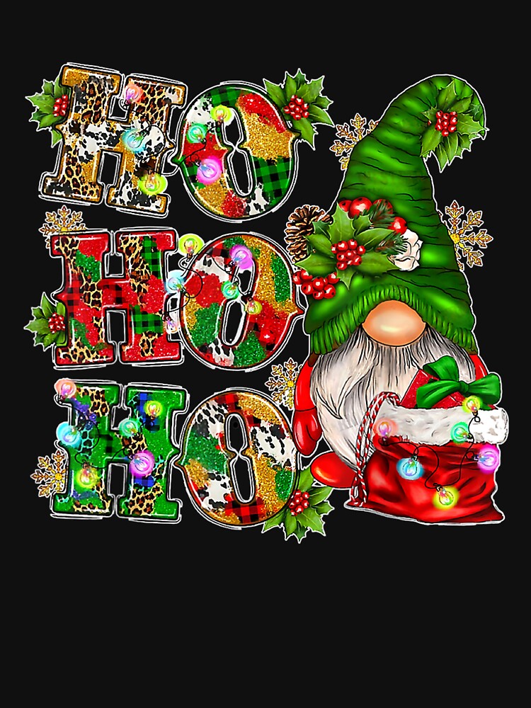 Ho Ho Ho Western Christmas Gnome Merry Christmas Light by Isabelsutton
