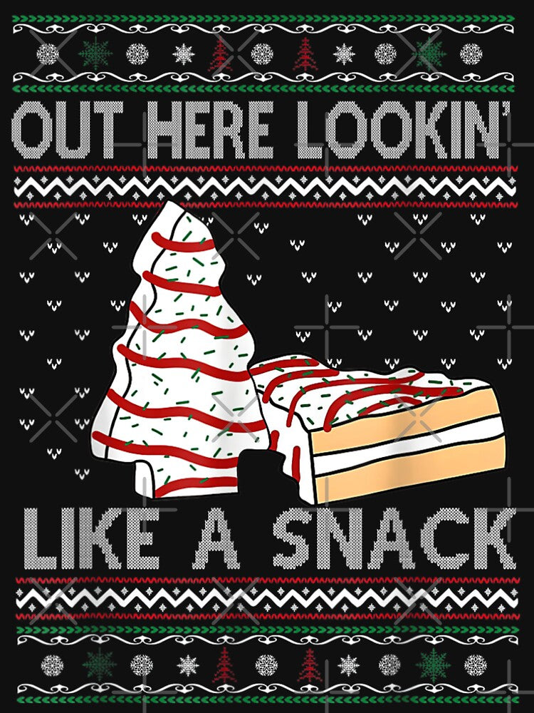 Out Here Lookin Like A Snack Funny Christmas Tree Cake Design by TiaraHans