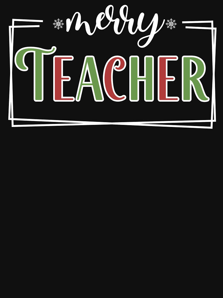Merry Teacher Cute Christmas by NoonMoonApparel
