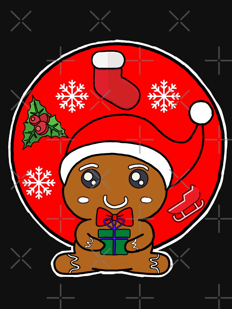 Kawaii Christmas Gingerbread Man Gift by GarnersDesigns