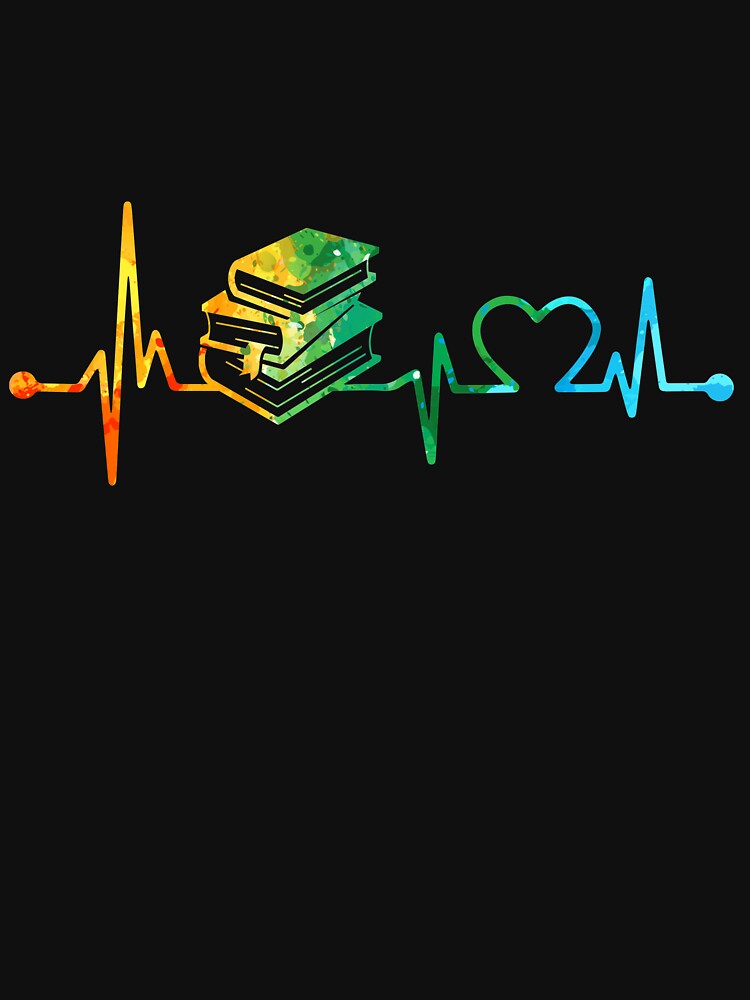 LIBRARIAN HEARTBEAT WATERCOLOR, LIBRARIAN HEARTBEAT , LIBRARIAN WATERCOLOR by WinghiDesign