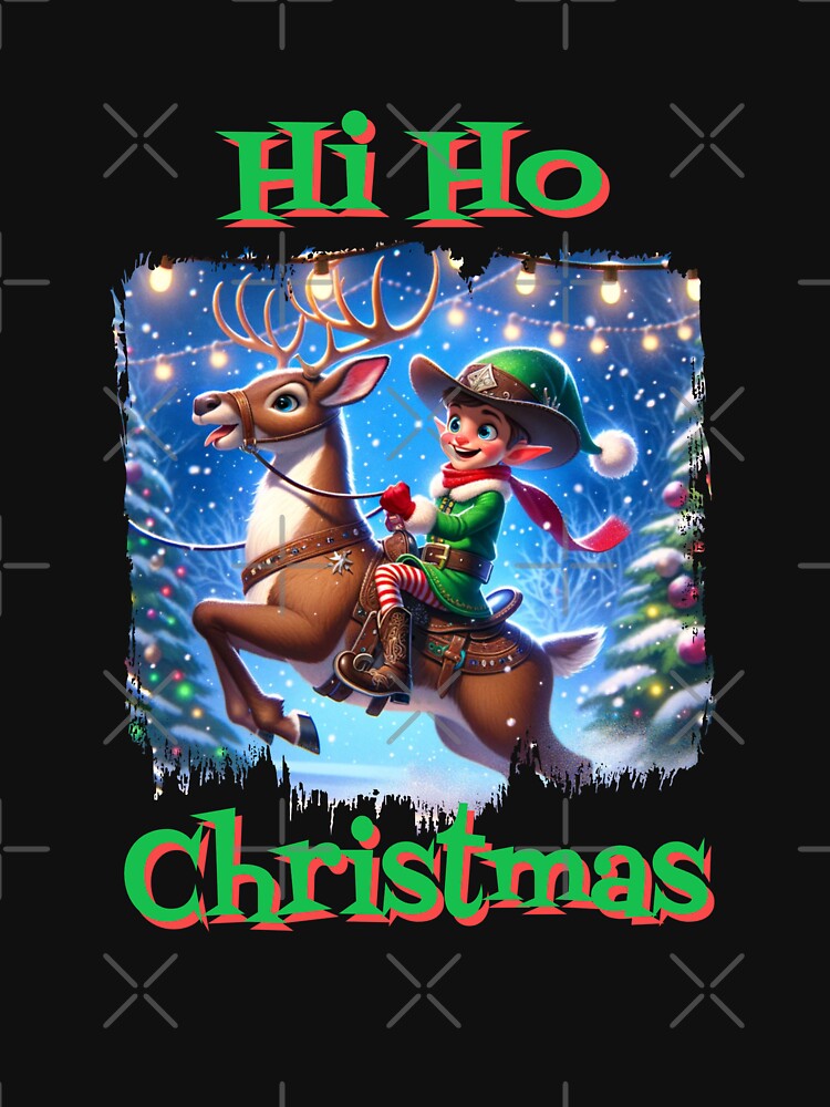 Western Merry Christmas - Hi Ho Christmas Elf and Reindeer by Coder-T