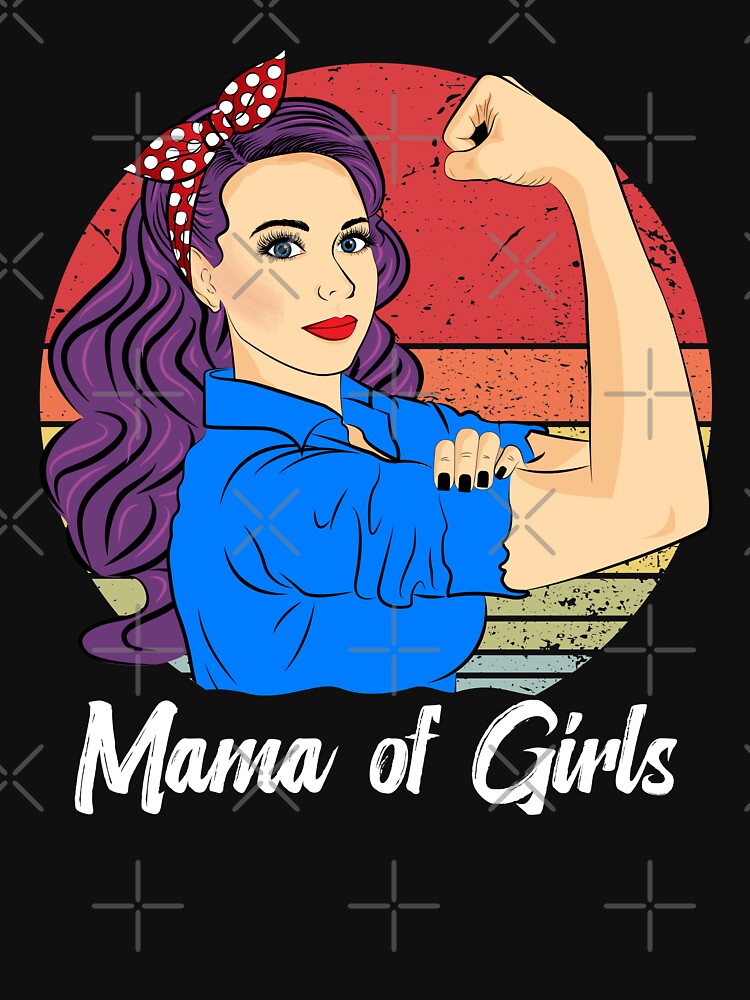 Mama of Girls Vintage Mother’s Day Sunset Retro Mama by ZNOVANNA