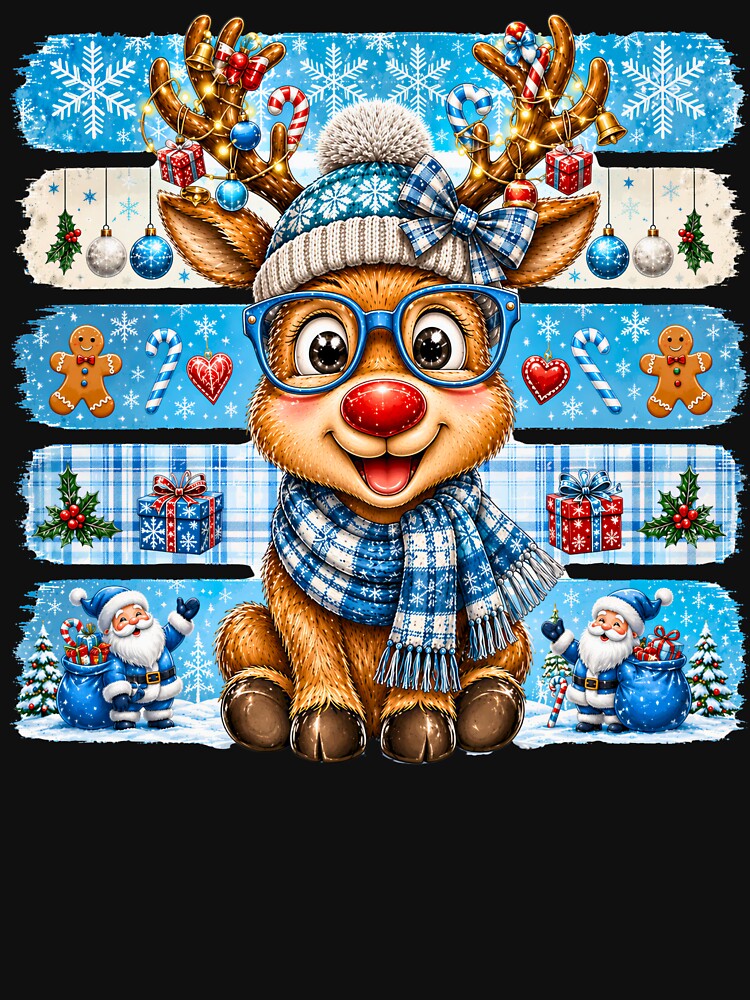 Cute Rudolph Reindeer Christmas Bow by DYAFLK