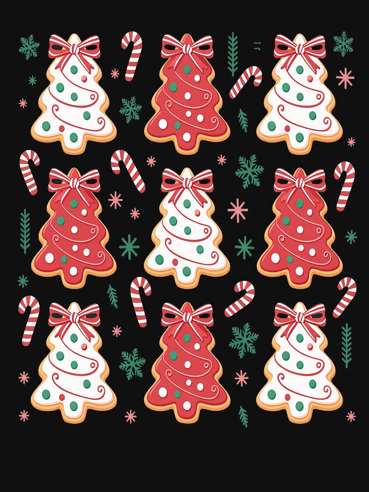 Coquette Bow Tree Cake Candy Cane Merry Christmas by SIGORDESIGN