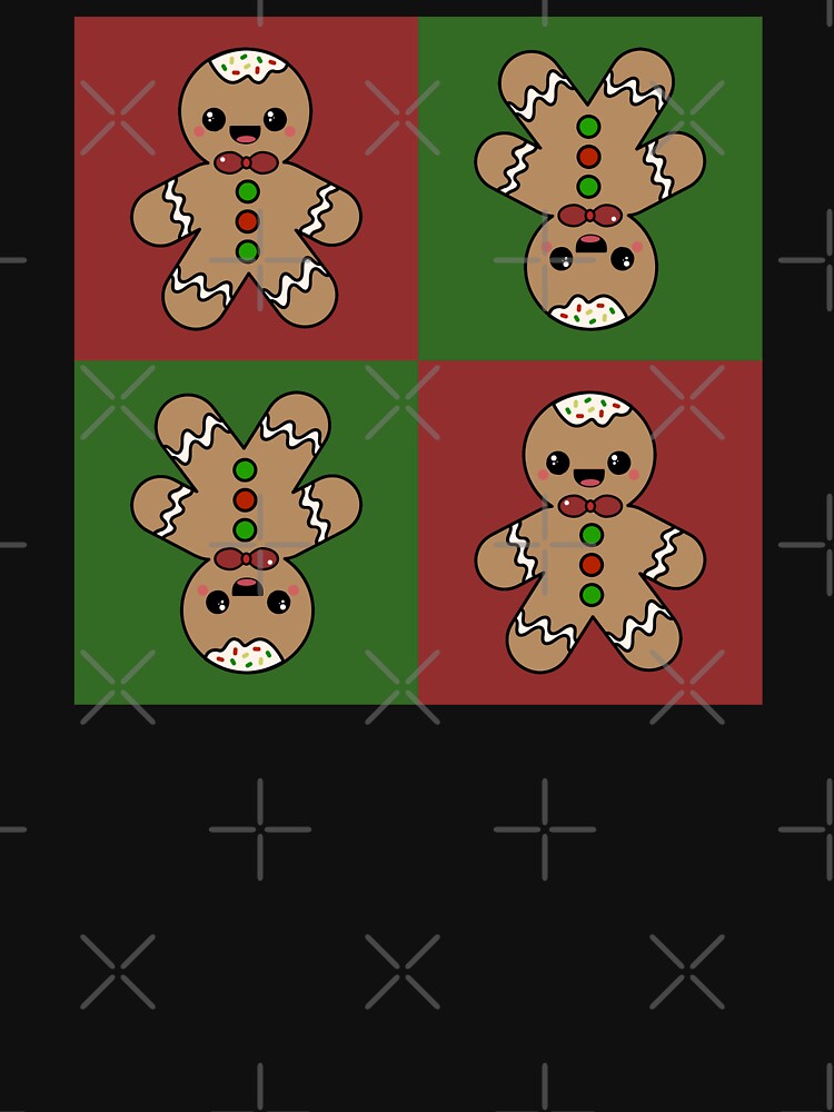 Kawaii Gingerbread Man Pattern by sasyall