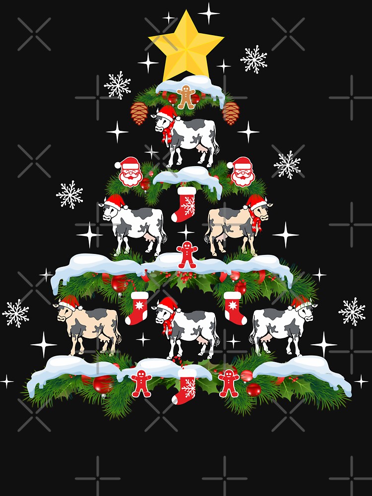 Cow Christmas Tree Lights Funny Xmas Gift by alenaz
