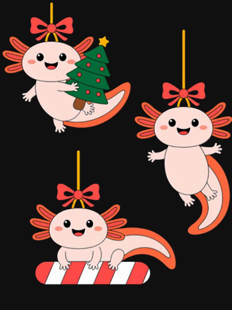 Christmas Axolotl Trio Festive Holiday by Vastingan