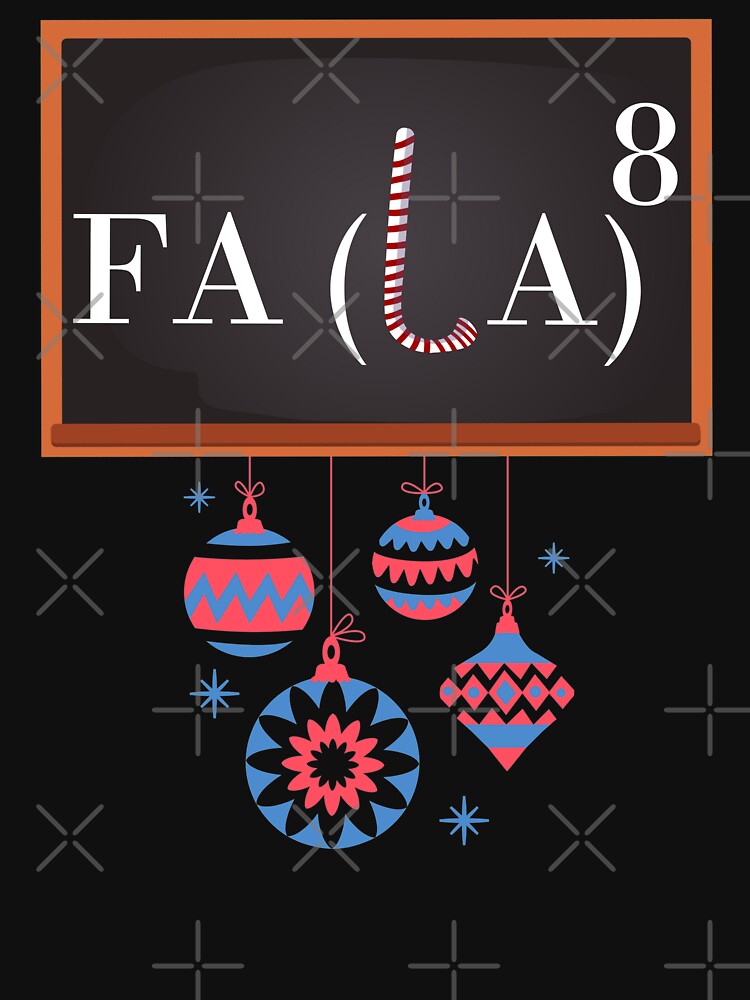 Fa La 8 Funny Math Teacher Christmas by Club7Studios