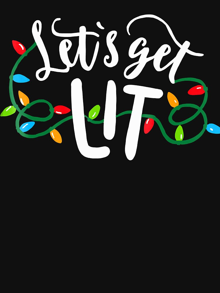 Christmas Funny Pajamas Let's Get Lit Christmas by longwordlo