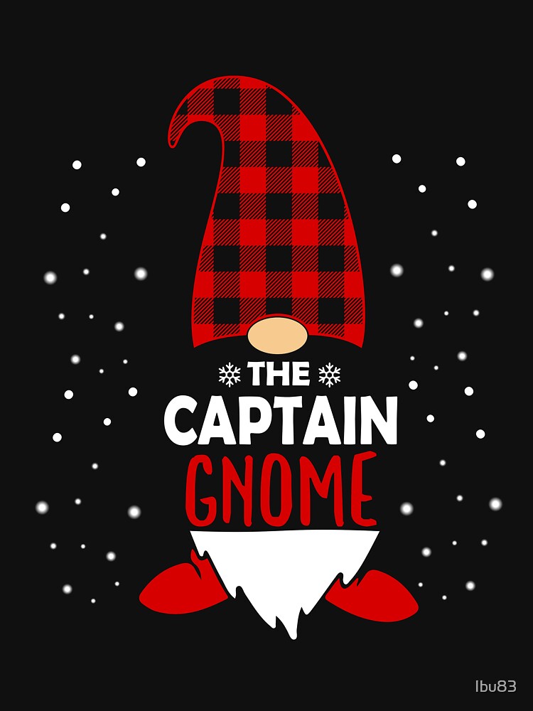 Christmas Captain Gnome Red Plaid Gift by Ibu83