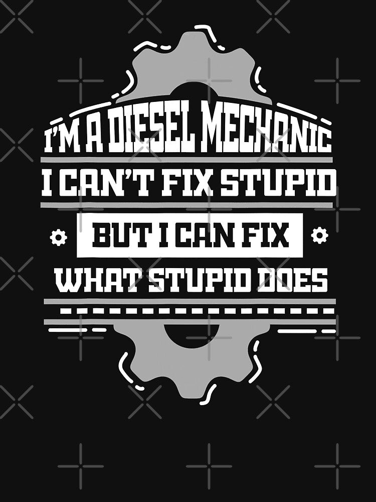 Diesel Mechanic Trucker Funny Truck Repairing Pun by GardNewerd