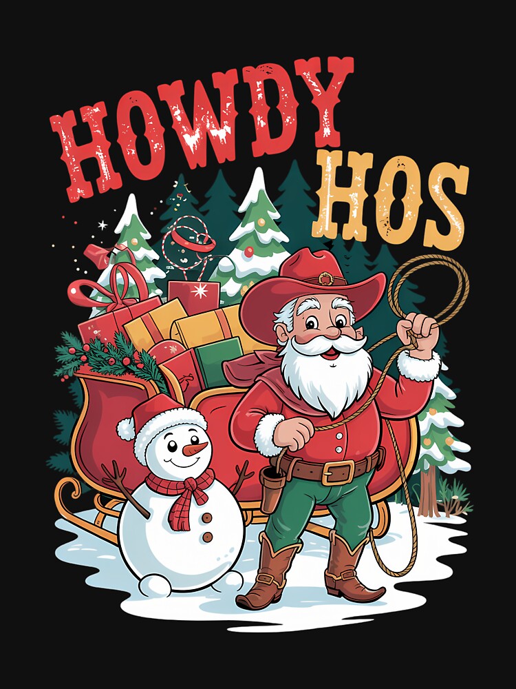 Howdy Cowboy Santa Christmas Western by Turbotine