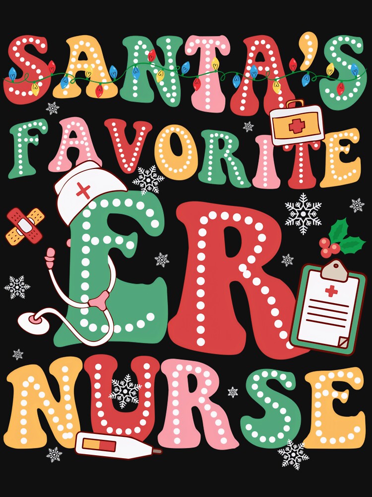 Nurse Santas Favorite Merry Retro Vintage Classic Christmas by Olincristie
