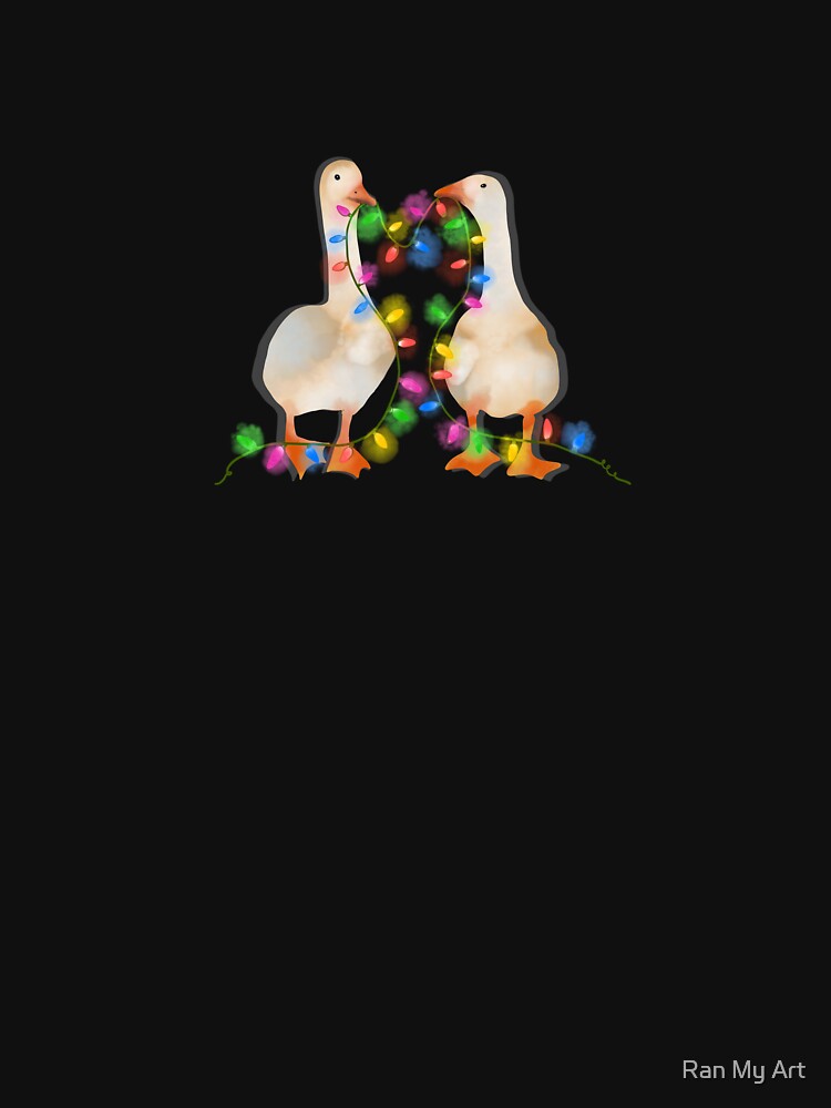 Christmas Geese Couple Goals by Ran My Art
