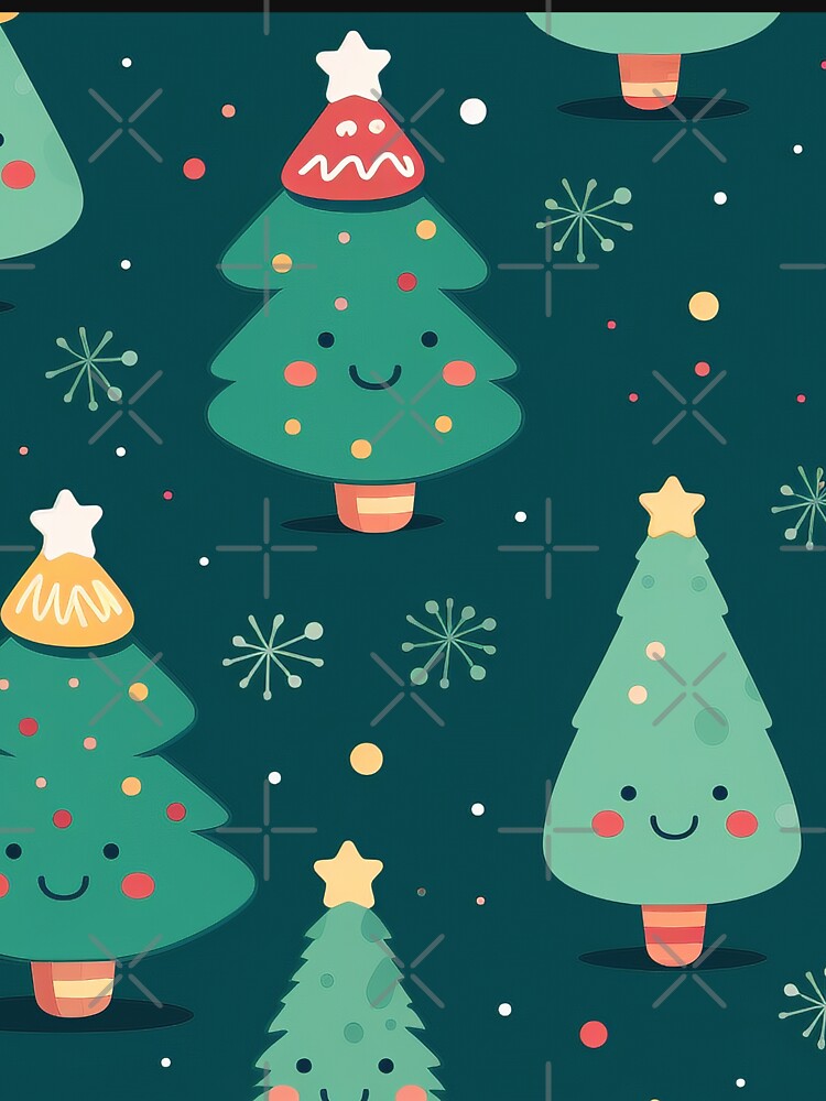 Kawaii Christmas Trees by VintageFlorals