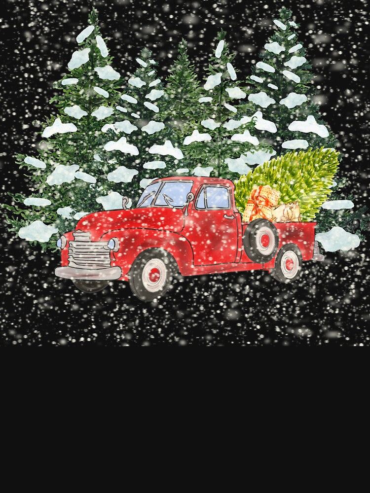 Red Truck with Christmas Trees by TheCatmeow2000