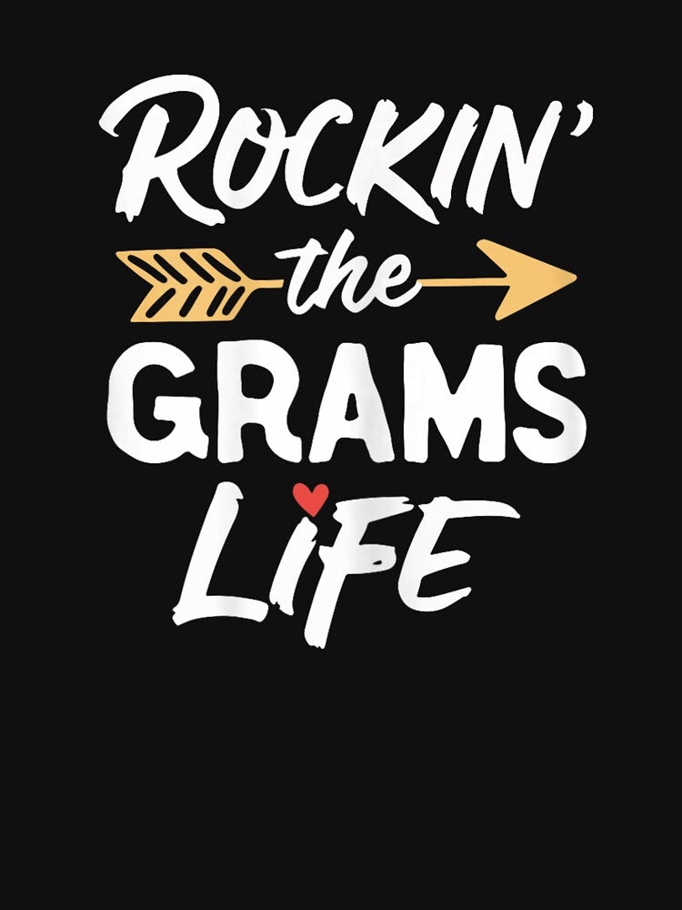 Rockin The Grams Life Funny Vintage Grandmother Gift For Proud Grandma by NgumohaLanke