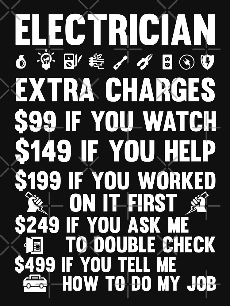 ELECTRICIAN EXTRA CHARGES / Electricity by Tee Hub
