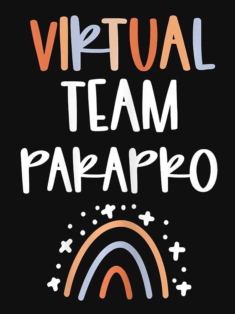 Paraprofessional Teacher Gift Virtual Team Pararpro Rainbow by Lykhota97