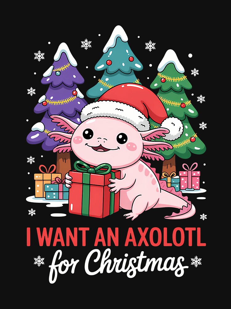 Axolotl Christmas  Xmas by DoorwayThreads