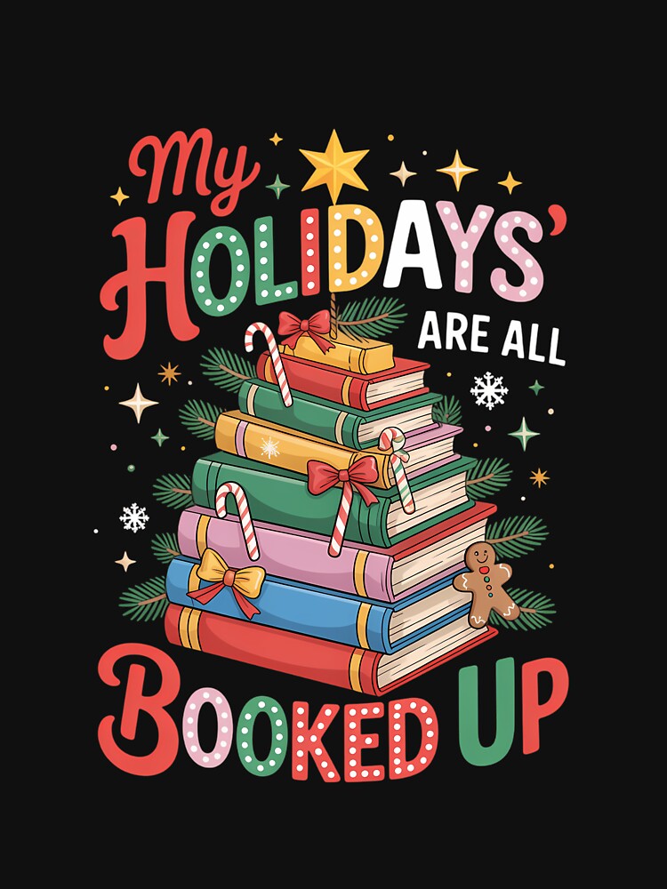 Christmas Bookish Book Lovers Cute Xmas by KarstenNoanra