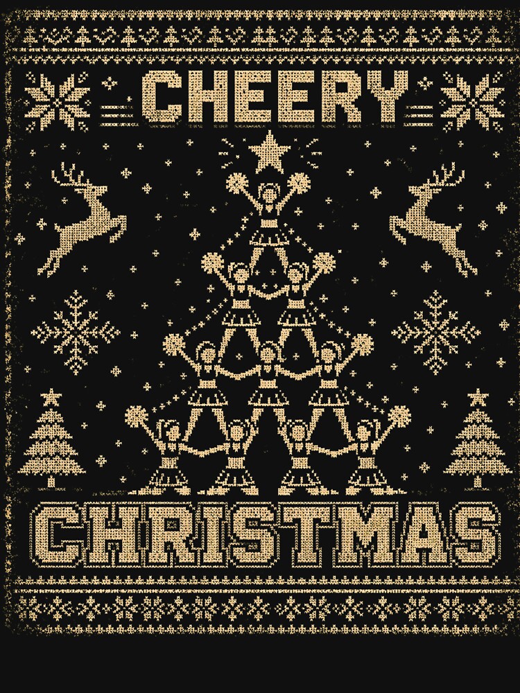 Merry Cheerleader Christmas Squad Ugly Sweater Party Style by NADIASHOP86