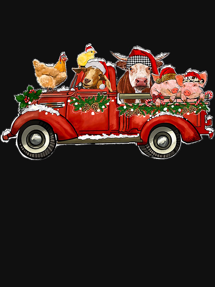 Christmas Truck With Farm Animals Xmas by atalia8932