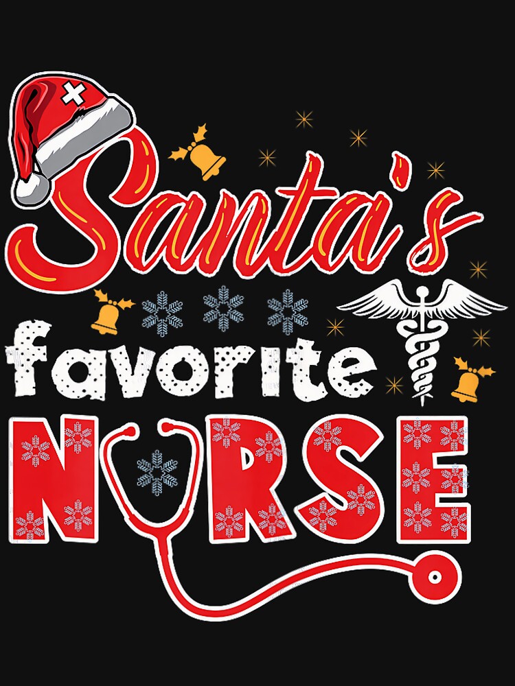 Nurse Classic Retro Christmas Vintage Santas Favorite Merry by Olincristie