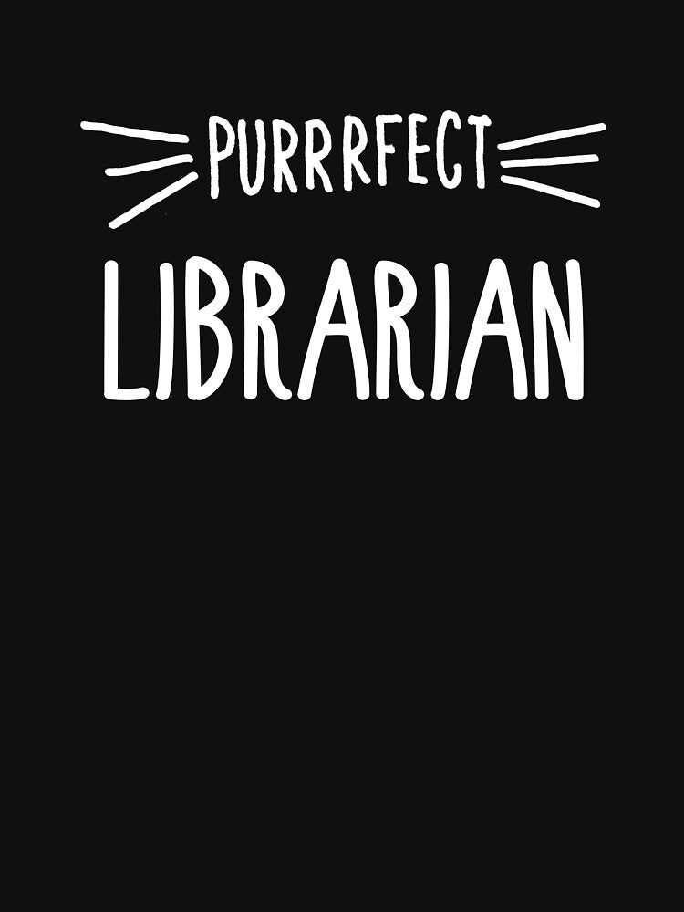 Librarian Gift Cute Perfect Librarian Cat Lover print by farhanhafeez