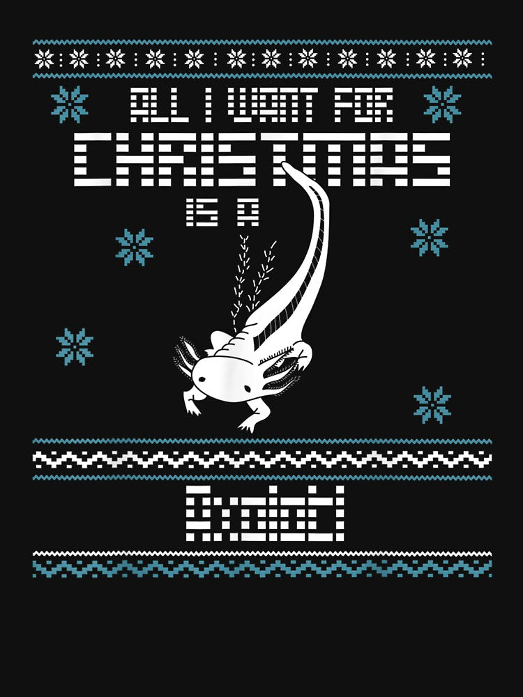 Axolotl Ugly Christmas Ornament T-Shirt by DettlaffOma