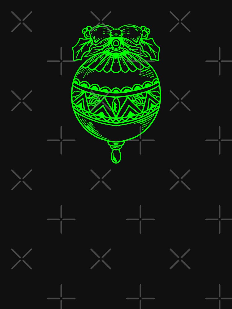 Lime Vintage Christmas Ornament Design by pattern-archive