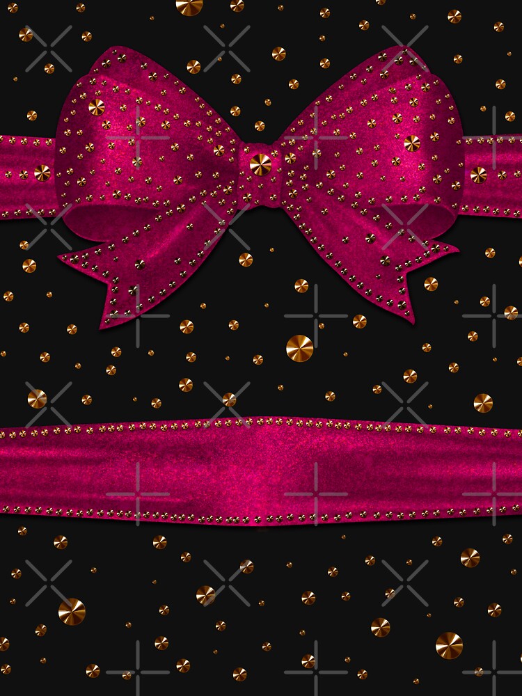 Pink black bows pattern festive gifts - burlesque by GlamourChick