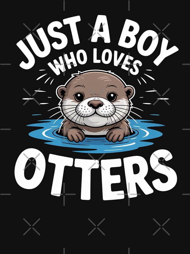 Just a Boy Who Loves Otters Cute Otter Art by Gogetgiggles