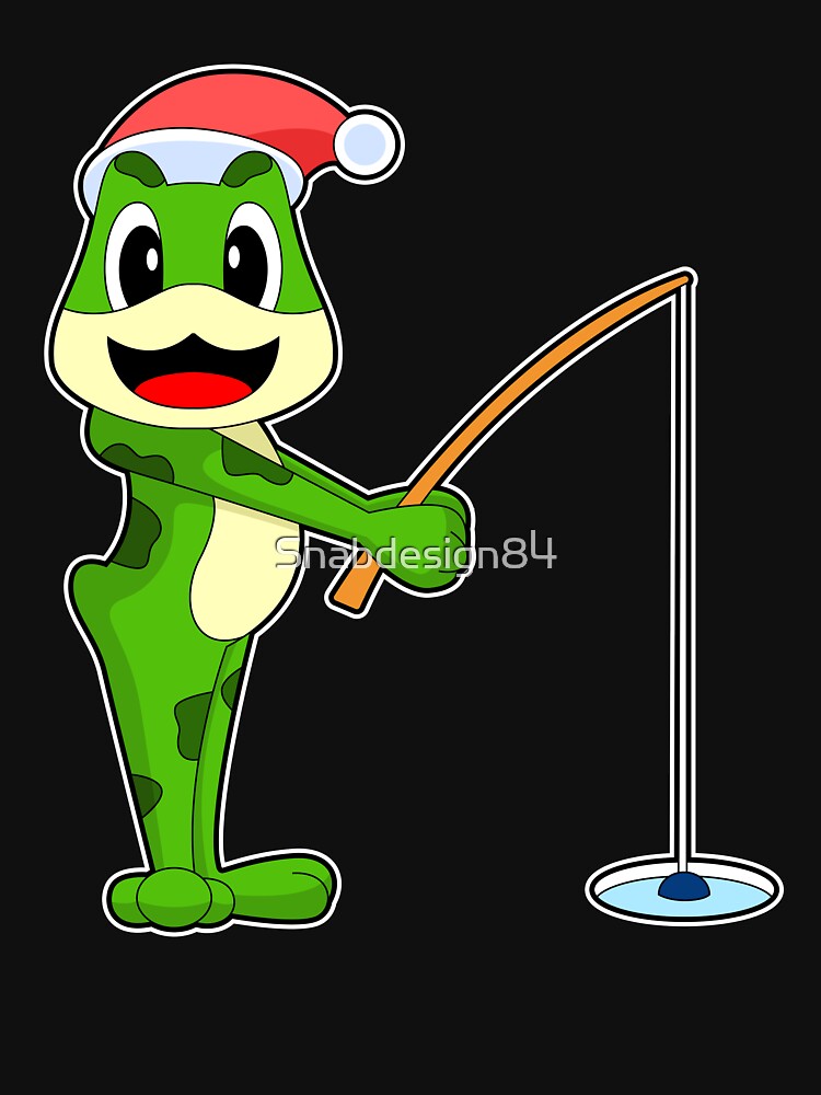 Frog Christmas Fishing by Snabdesign84