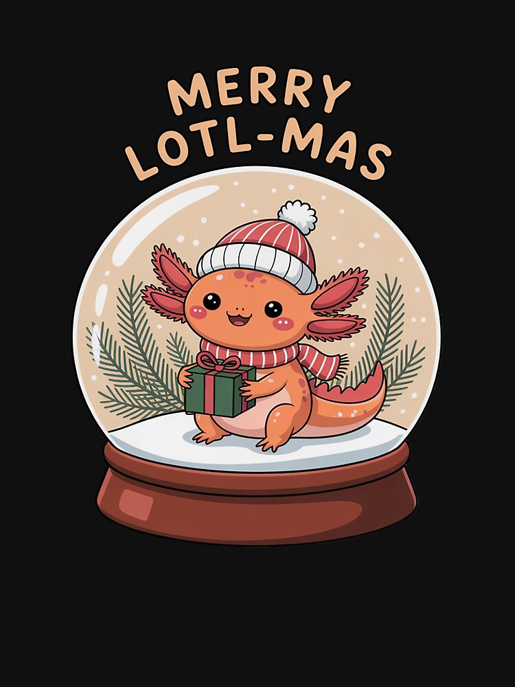 Christmas Axolotl Snow Globe Holiday by LinlinsDemons
