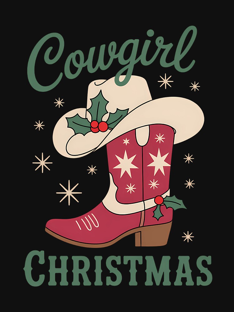 Christmas Cowgirl Christmas Xmas by LunaCrazeArt