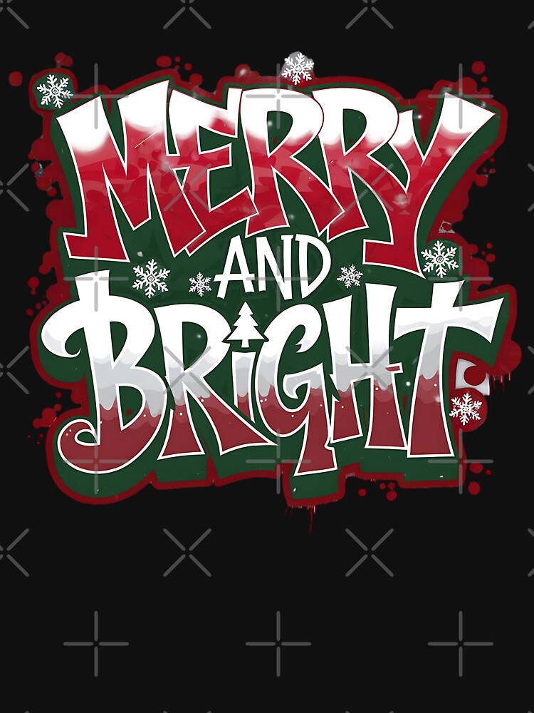 Merry And Bright Graffiti Christmas Funny XMAS by KRTstudio
