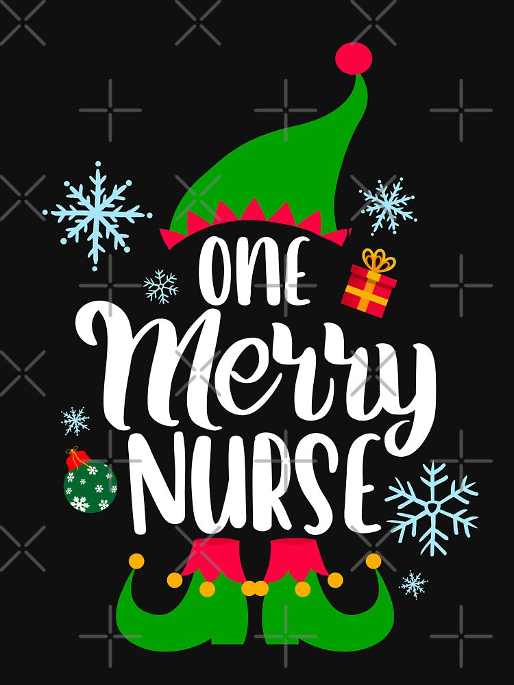 Christmas Nurse T Shirt ER Nurse One Merry Nurse Shirt by Mixture-DESIGN