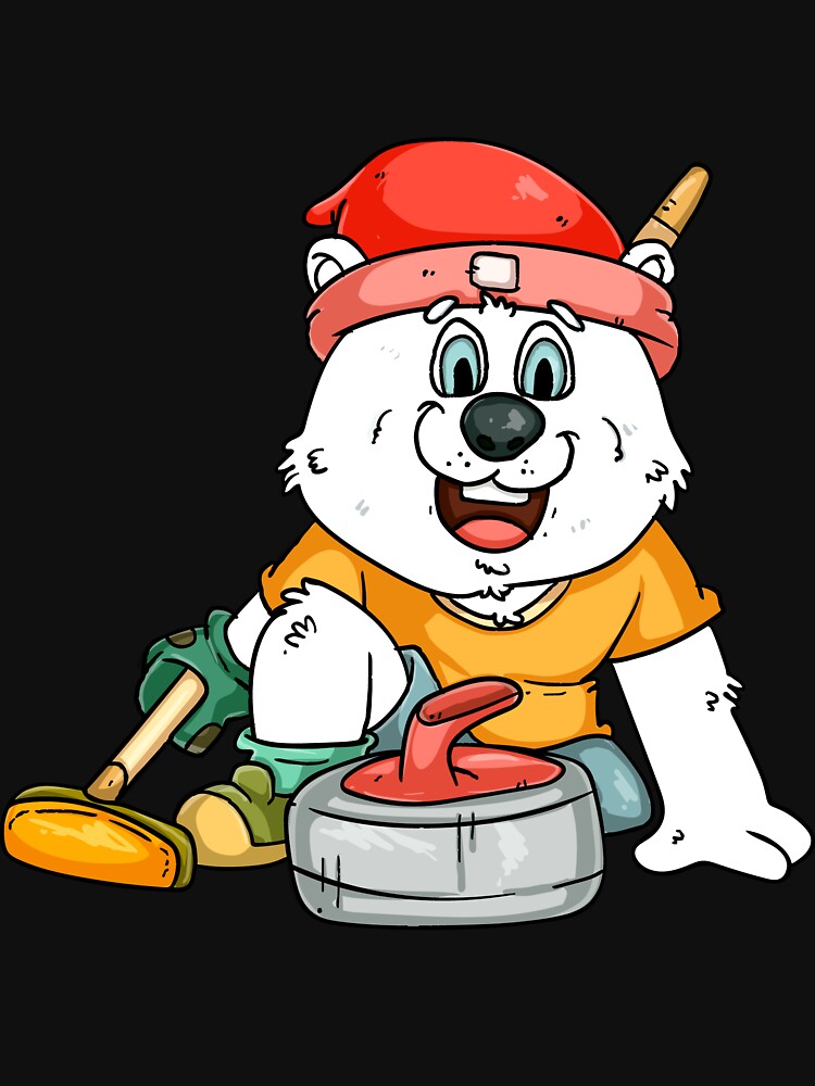 Curling player polar bear by Soulskier