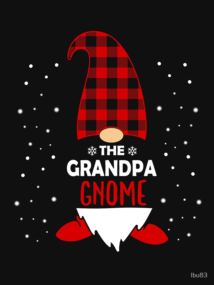 Christmas Grandpa Gnome Red Plaid Gift by Ibu83