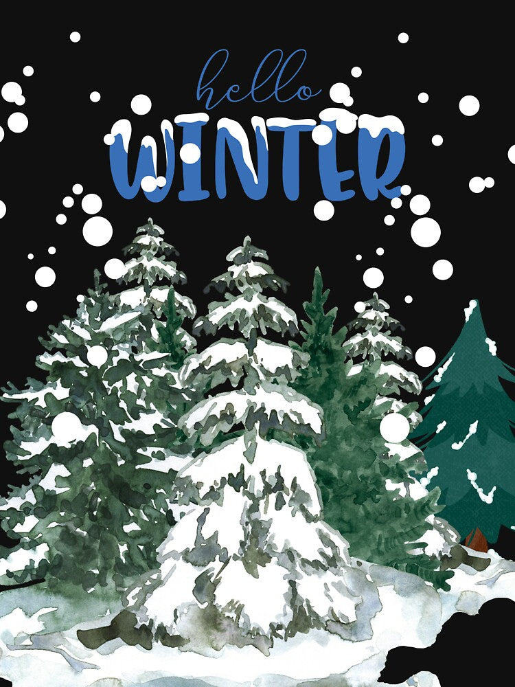 Hello Winter – Snowy Forest Landscape Design by lumar23