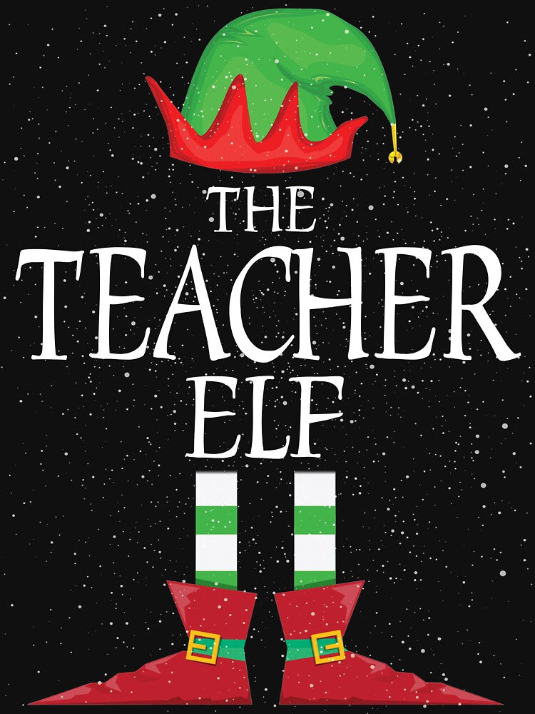 Teacher Elf Family Matching Christmas Group Funny Gift by Teejamson